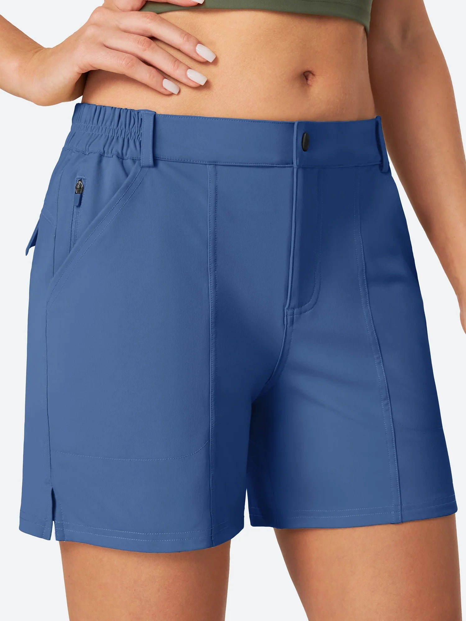 UPF 50+ Hiking Golf Shorts Steel Blue