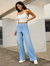 IUGA FlexDenim™ High Waist Pull On Wide Leg Jeans - My Store