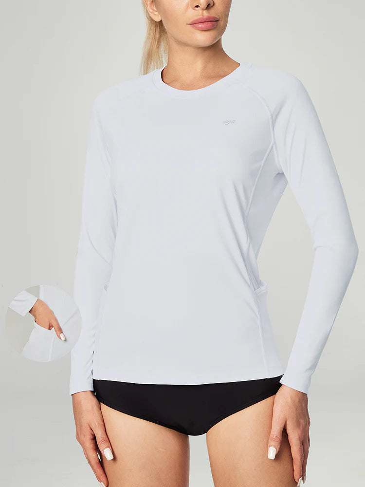 UPF 50+ Rash Guard With Pockets Gray