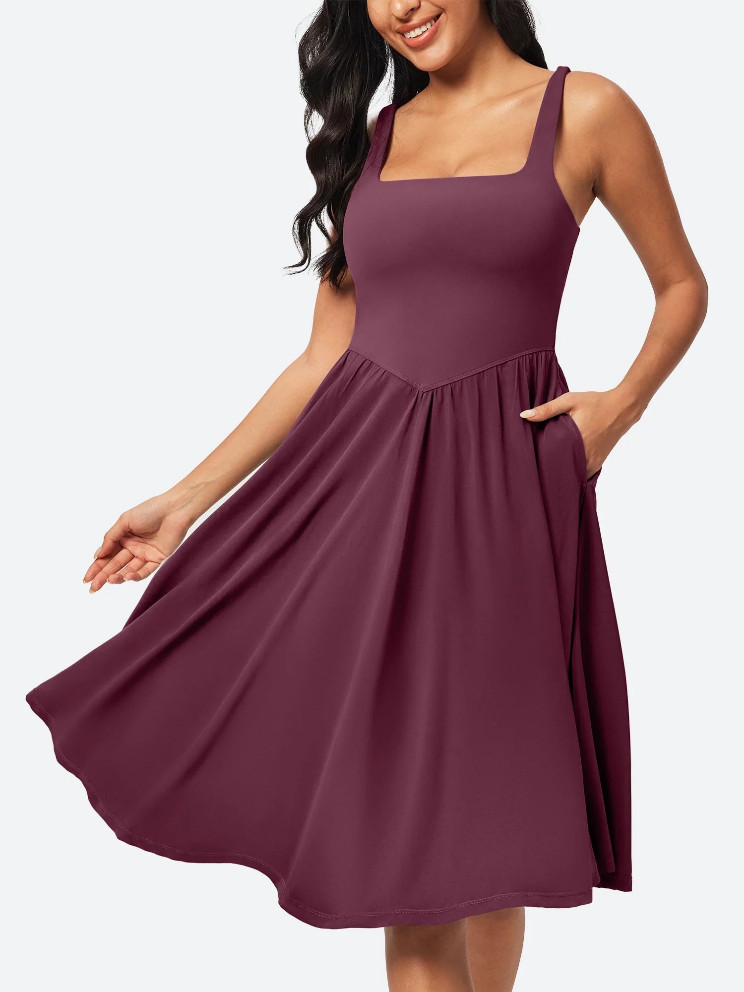 IUGA Flowy Sundresses With Built in Shorts & Bra & Pockets - My Store