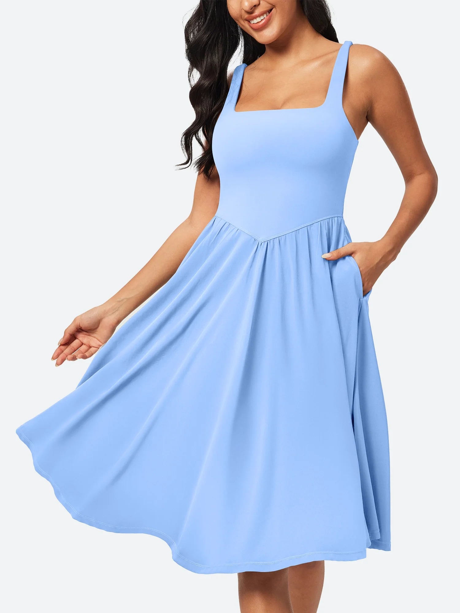 IUGA Flowy Sundresses With Built in Shorts & Bra & Pockets - My Store
