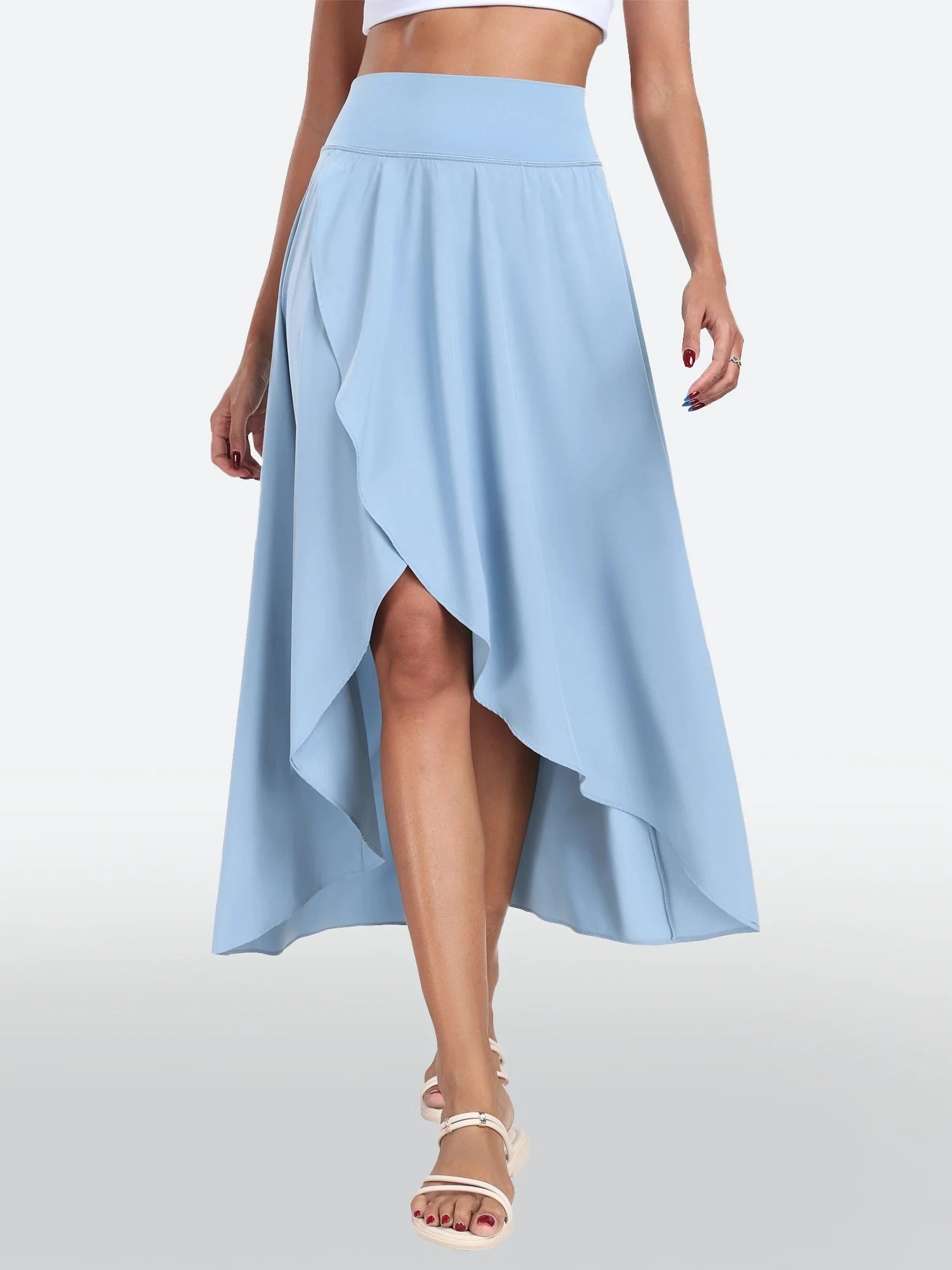 IUGA High Waist Flowy Skirts With Shorts - My Store