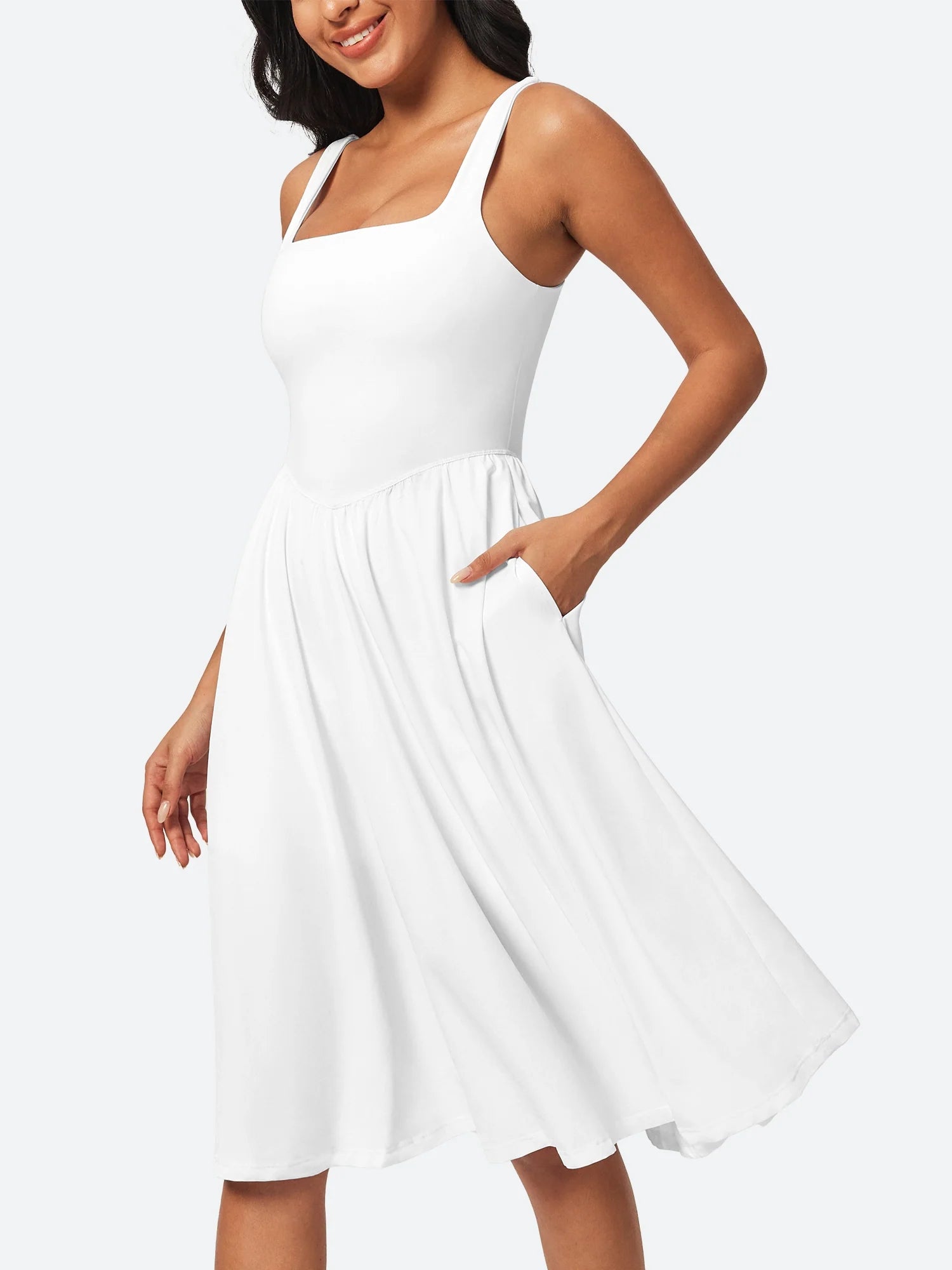 IUGA Flowy Sundresses With Built in Shorts & Bra & Pockets - My Store