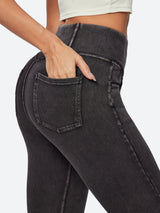 IUGA FlexDenim™ High Waisted Crossover Jeggings With Pockets - My Store