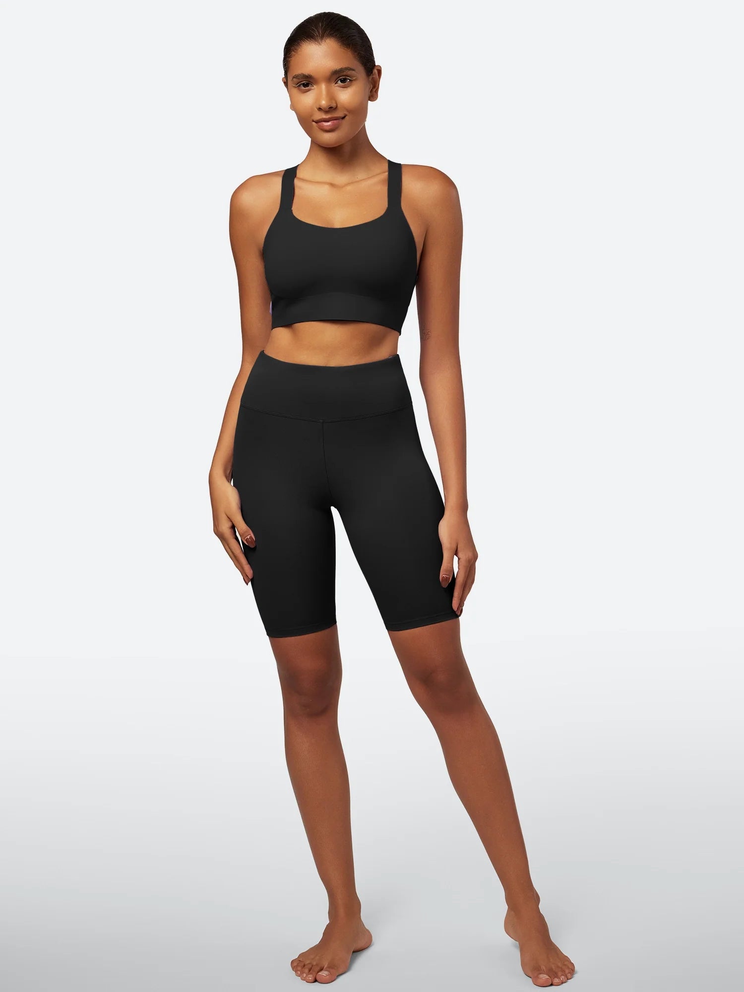 IUGA SilkFeel™ High Waist Biker Shorts with Inner Pocket - My Store
