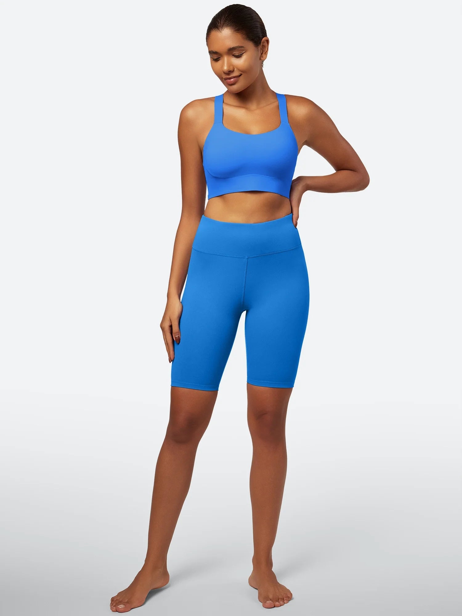 IUGA SilkFeel™ High Waist Biker Shorts with Inner Pocket - My Store
