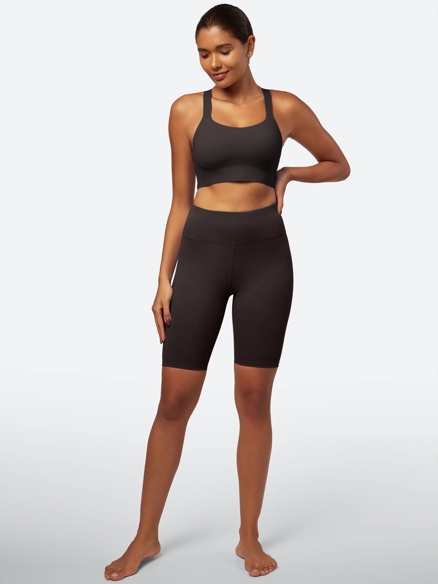 IUGA SilkFeel™ High Waist Biker Shorts with Inner Pocket - My Store