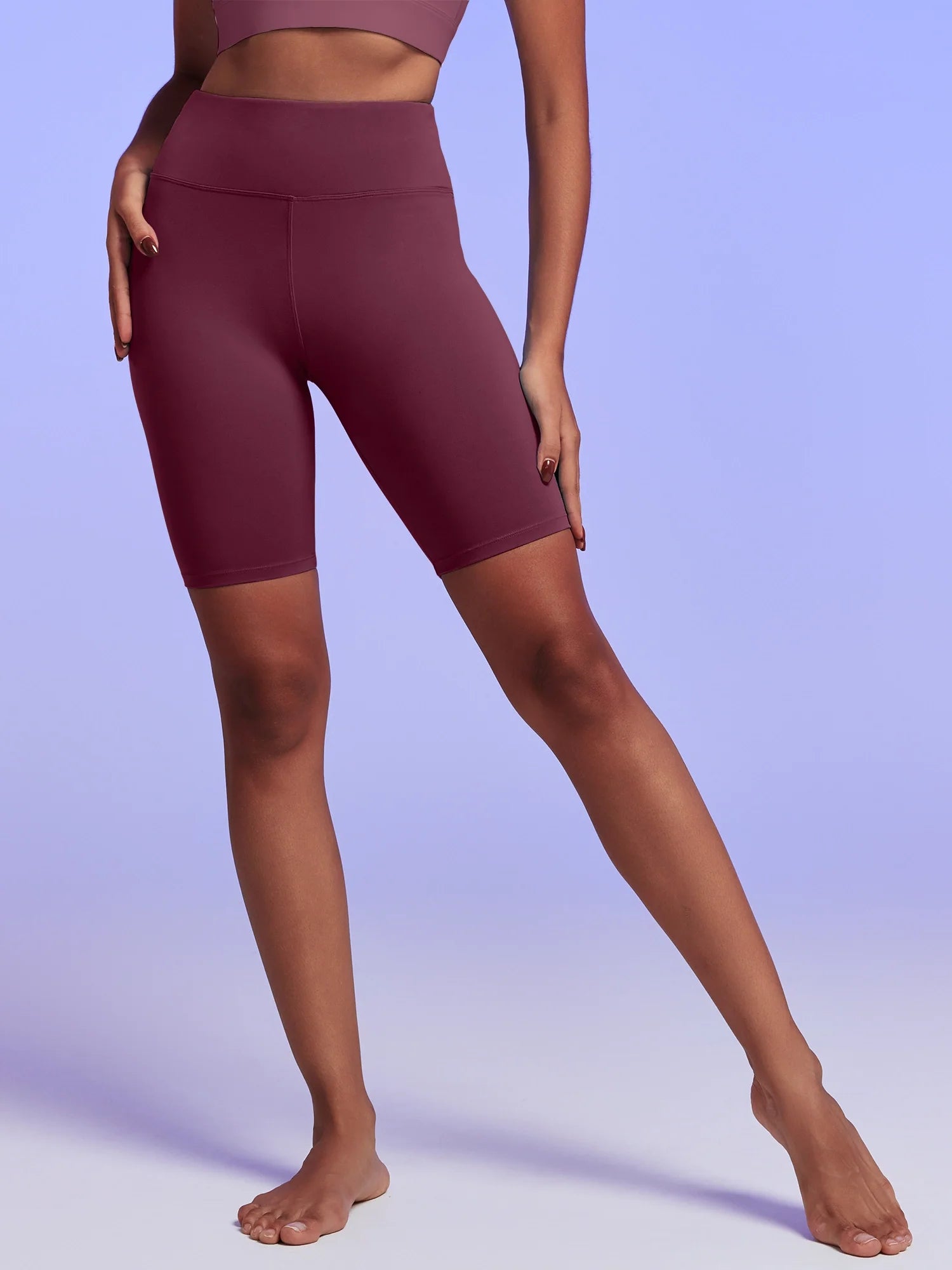 IUGA SilkFeel™ High Waist Biker Shorts with Inner Pocket - My Store