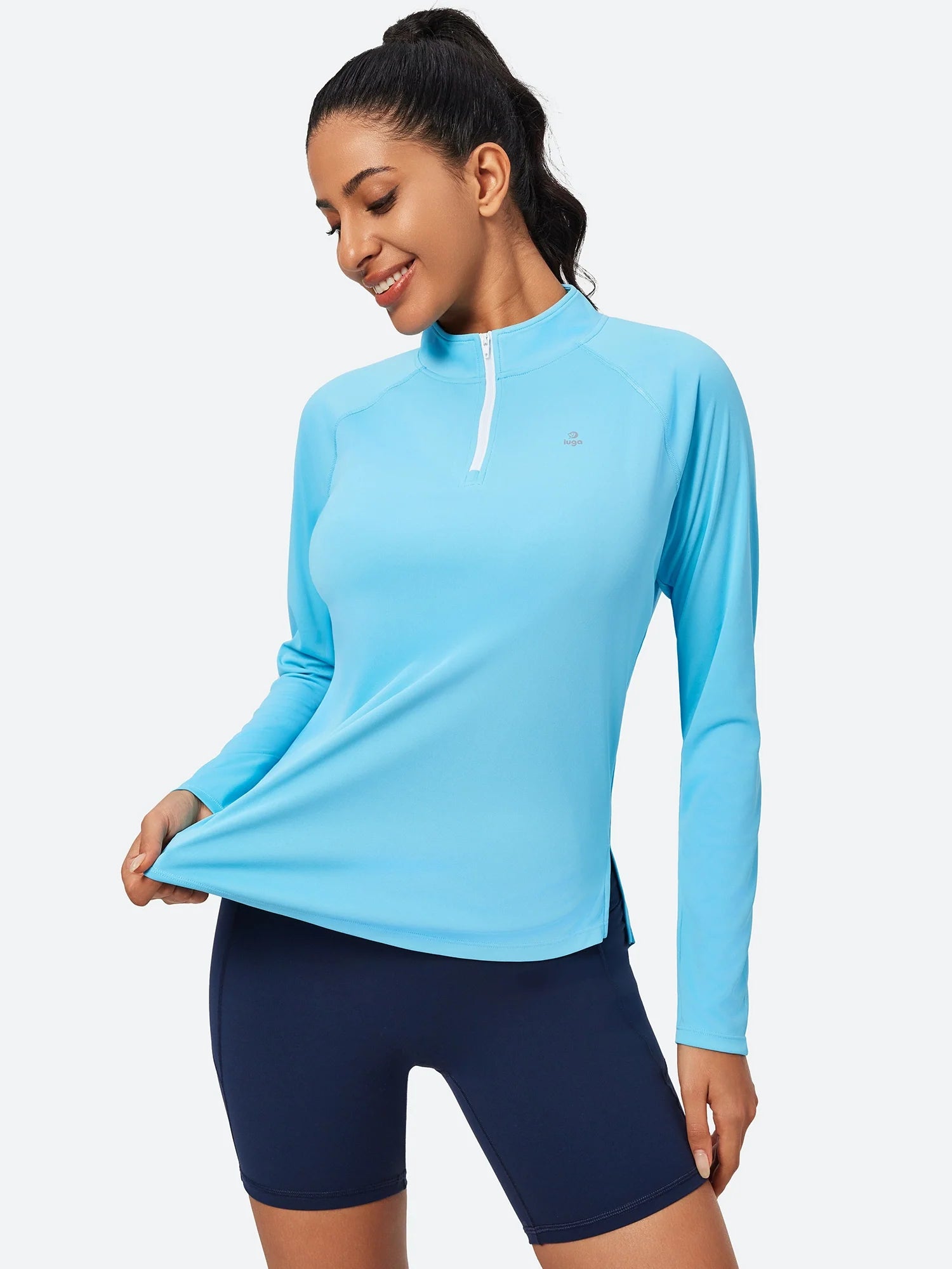 IUGA UPF 50+ Quarter Zip Long Sleeve Rash Guard - My Store