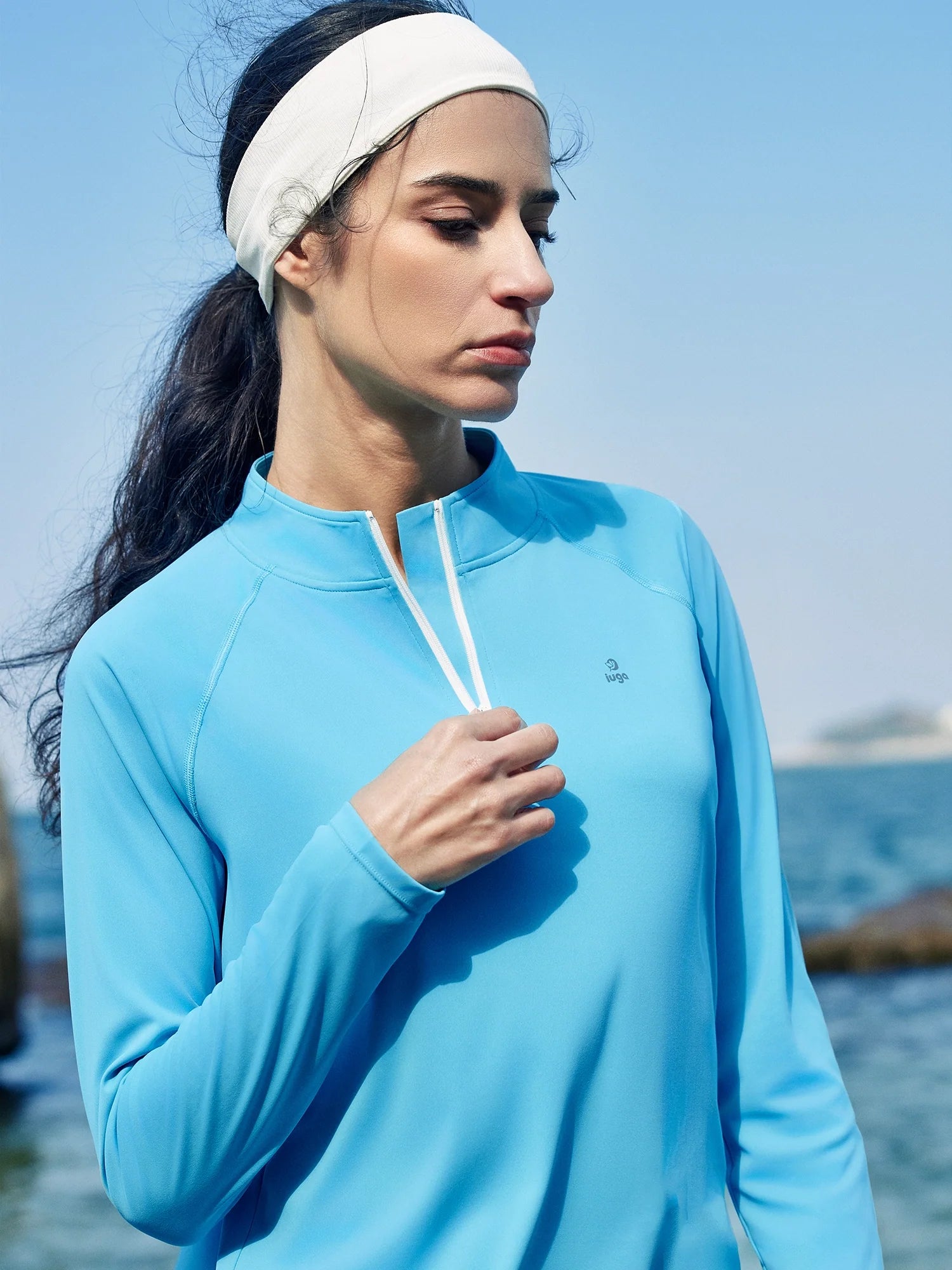 IUGA UPF 50+ Quarter Zip Long Sleeve Rash Guard - My Store