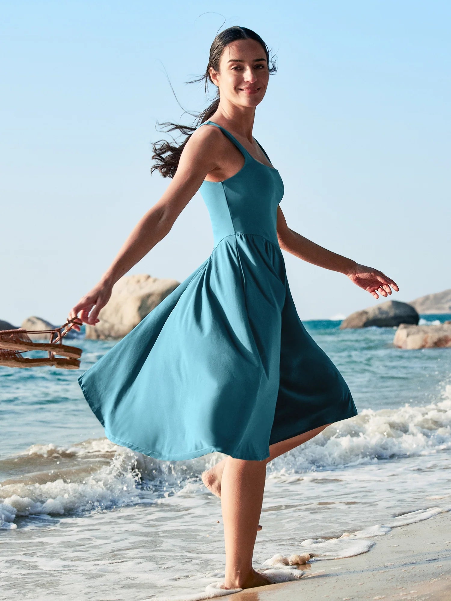 IUGA Flowy Sundresses With Built in Shorts & Bra & Pockets - My Store