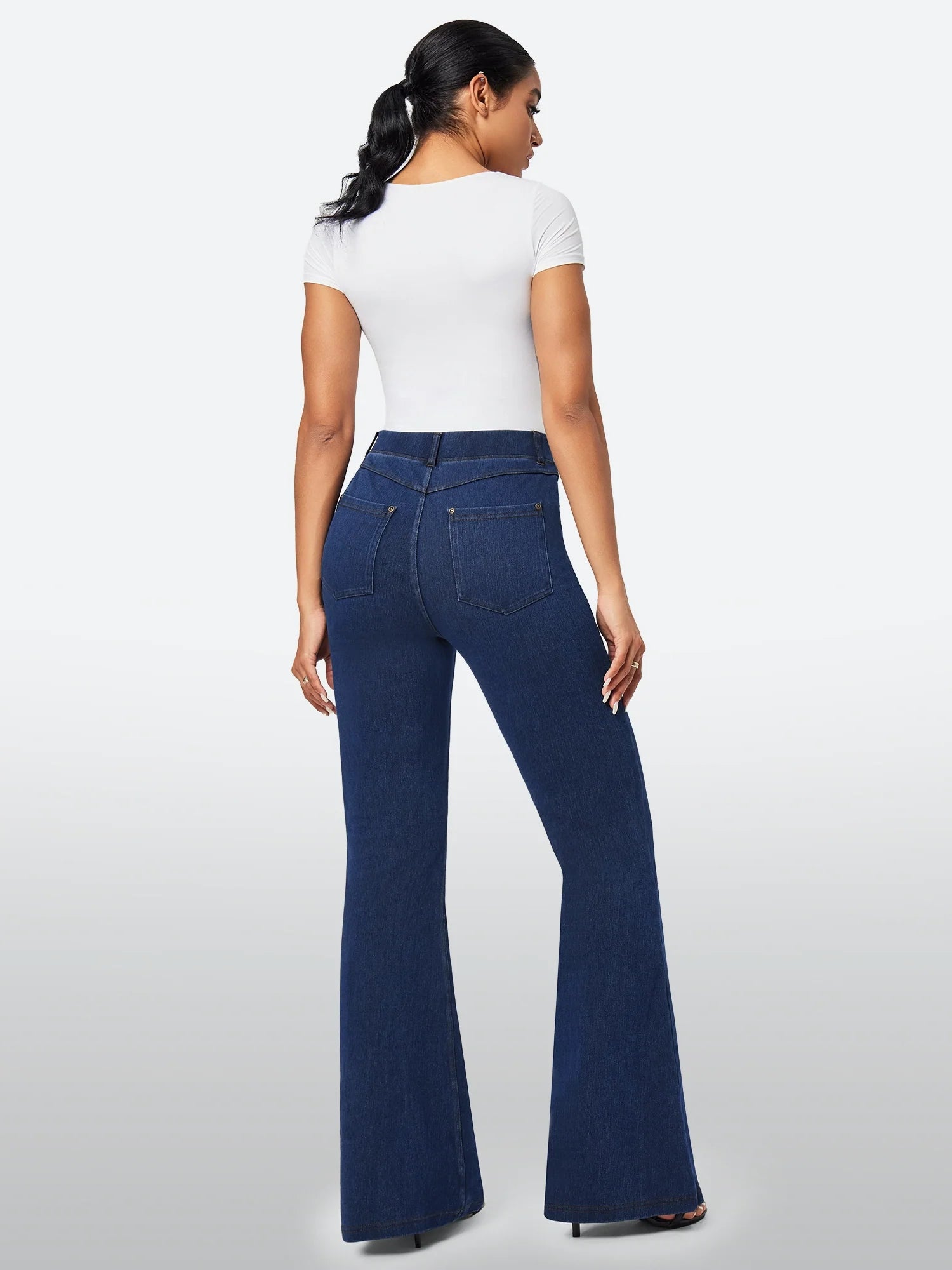 IUGA FlexDenim™ High Waisted Stretchy Pull On Flare Jeans - My Store