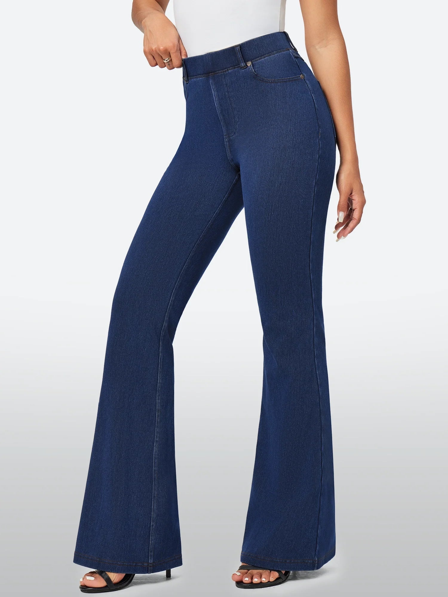 IUGA FlexDenim™ High Waisted Stretchy Pull On Flare Jeans - My Store