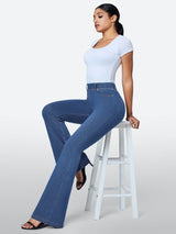 IUGA FlexDenim™ High Waisted Stretchy Pull On Flare Jeans - My Store