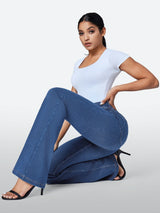 IUGA FlexDenim™ High Waisted Stretchy Pull On Flare Jeans - My Store