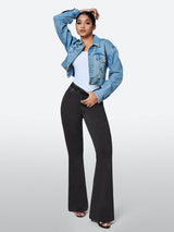 IUGA FlexDenim™ High Waisted Stretchy Pull On Flare Jeans - My Store