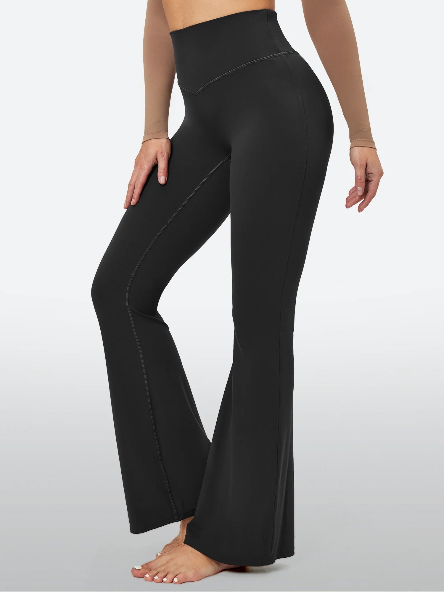 IUGA Sandwich No Front Seam Flare Yoga Pants - My Store