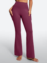 IUGA Tummy Control Bootcut Yoga Pants with Pockets