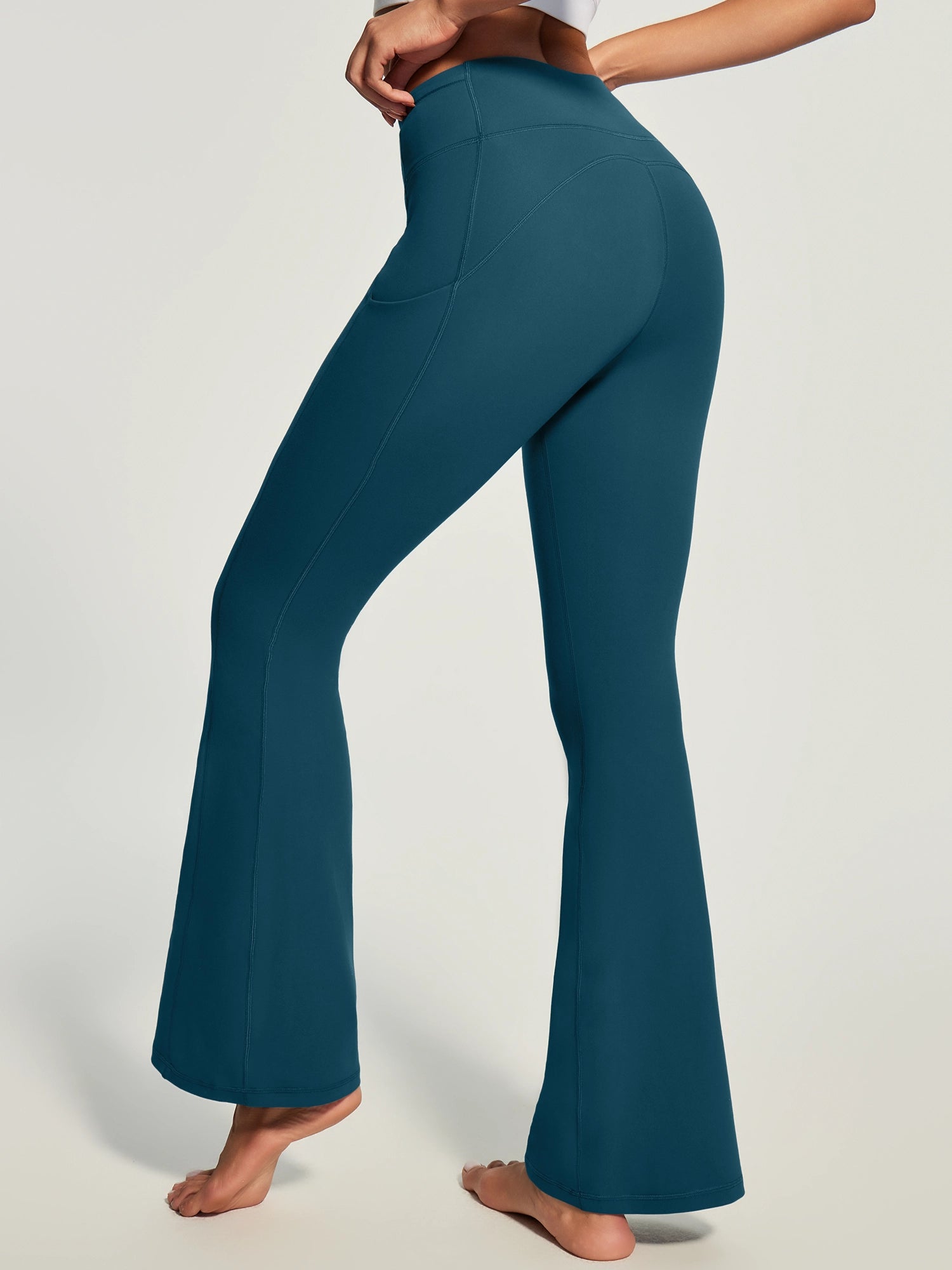 IUGA Tummy Control Bootcut Yoga Pants with Pockets
