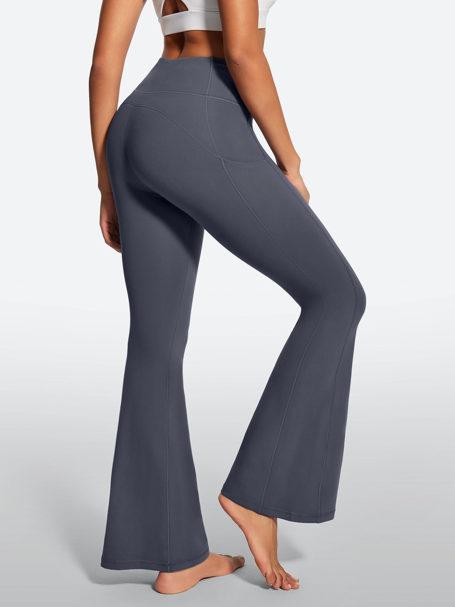 IUGA Tummy Control Bootcut Yoga Pants with Pockets