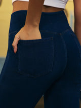IUGA FlexDenim™ High Waist Crossover Flare Jeans for Women With Pockets - My Store