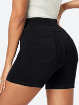 IUGA FlexDenim™ Stretchy High Waisted Pull On Jean Shorts With Pockets - My Store
