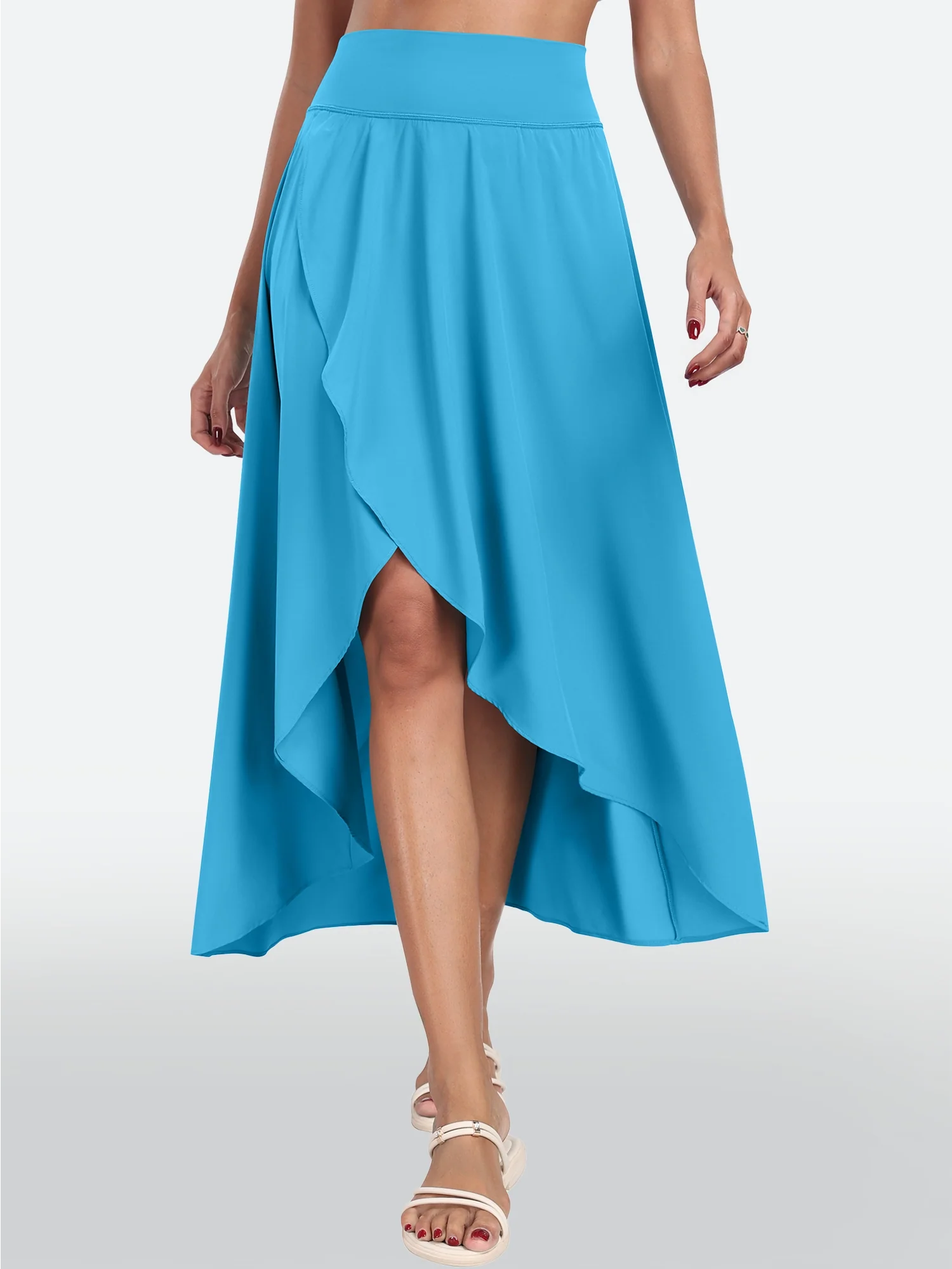 IUGA High Waist Flowy Skirts With Shorts - My Store