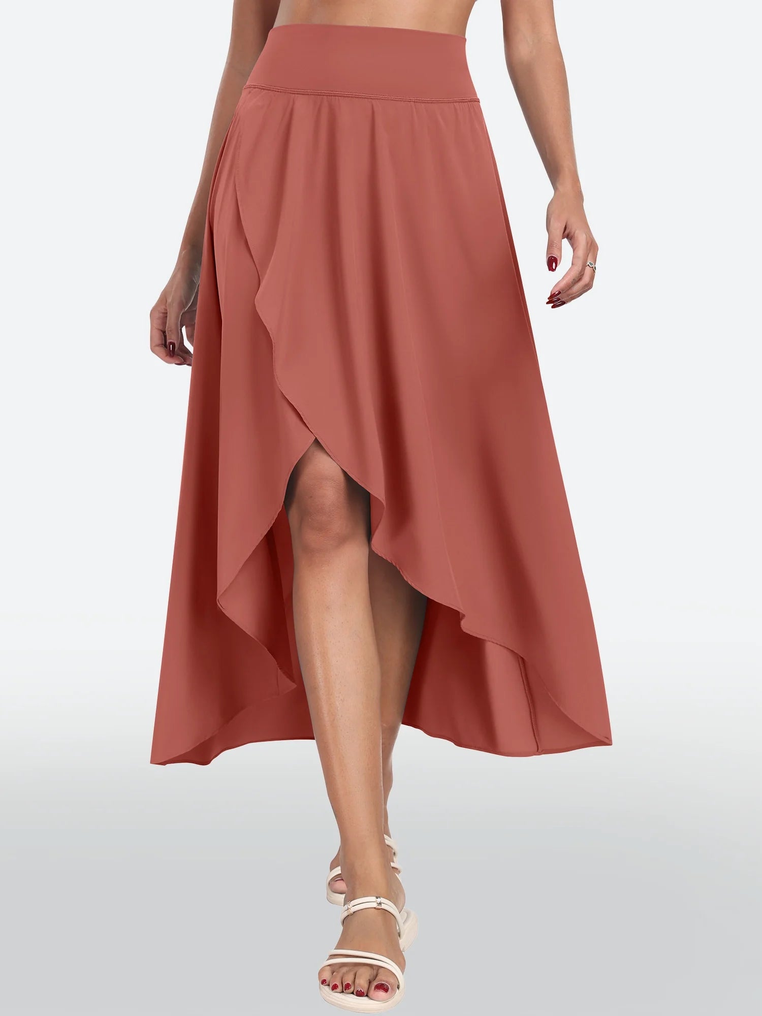 IUGA High Waist Flowy Skirts With Shorts - My Store