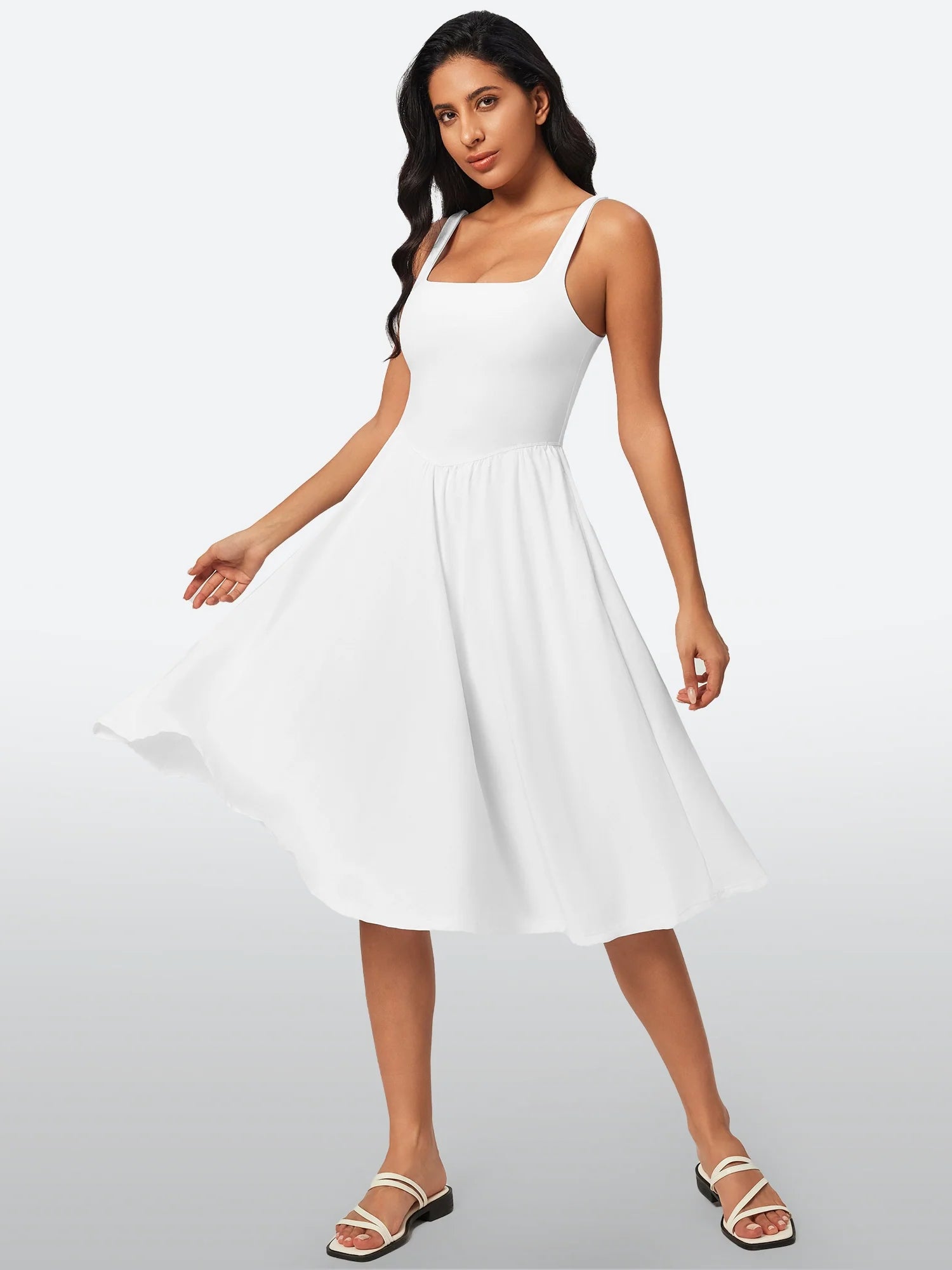 IUGA Flowy Sundresses With Built in Shorts & Bra & Pockets - IUGA