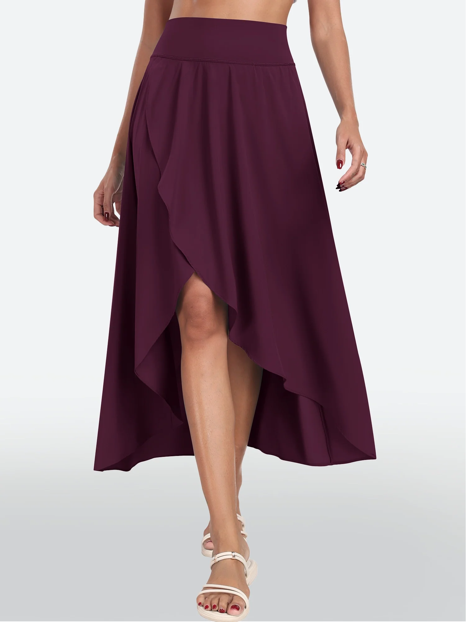 IUGA High Waist Flowy Skirts With Shorts - My Store