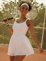 IUGA Easy Peezy Pleated Athletic Dress With Built-in Shorts - IUGA