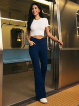 IUGA FlexDenim™ High Waist Crossover Flare Jeans for Women With Pockets - My Store