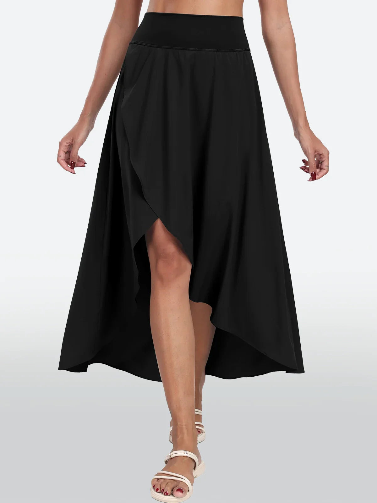 IUGA High Waist Flowy Skirts With Shorts - My Store