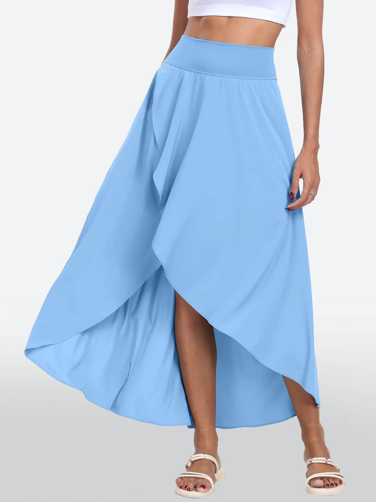 IUGA High Waist Flowy Skirts With Shorts - My Store